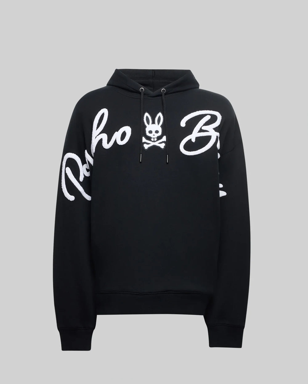 Tate Chenille Embroidered Hoodie – Black